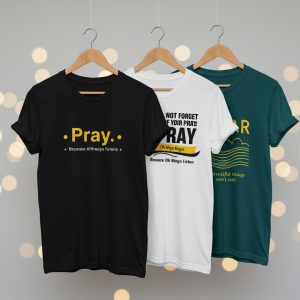 3 Pcs Half Sleeve Colorful T-Shirt Combo